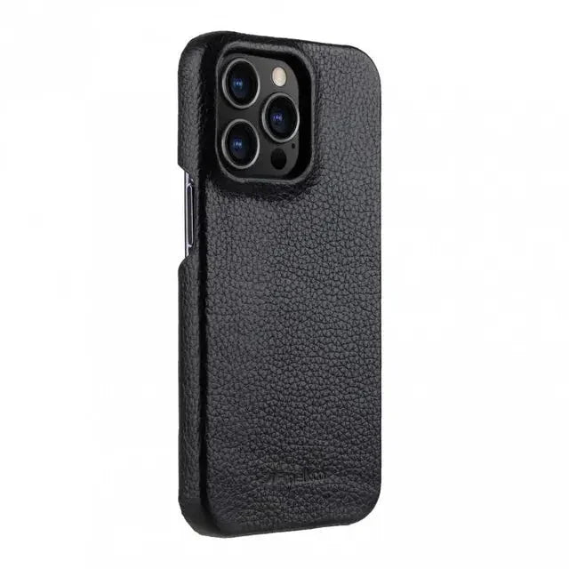 Melkco iPhone 13 Pro Max Premium Leather Cover - Black - Tashqila Melkco iPhone 13 Pro Max Premium Leather Cover - Black - Tashqila